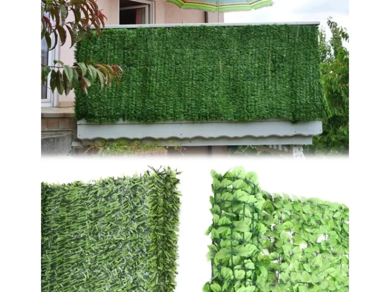 PROREGAL Balkonsichtschutz|Balkonsichtschutz 100x300x1cm Zaun Tanne Dunkel