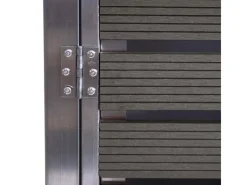 3er Mülltonnenverkleidung HxBxT 120x200x85 cm Mülltonnenbox Mülltonnenabdeckung WPC Edelstahl 104kg*PROREGAL Clearance