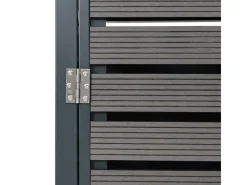 3er Mülltonnenverkleidung Mit Pflanzkasten HxBxT 124x200x84 cm Mülltonne WPC Edelstahl 107kg*PROREGAL Online