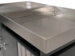 2er-Mülltonnenverkleidung Mit Pflanzkasten HxBxT 125x132x84 cm Anthrazit Edelstahl Mülltonne 55kg*PROREGAL Outlet