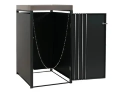 PROREGAL Weitere Ordnungssysteme Für Den Garten|1er-Mülltonnenverkleidung Mit Pflanzkasten HxBxT 125x68x84 cm Anthrazit Mülltonne 35kg