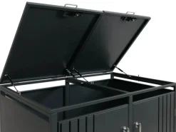 PROREGAL Weitere Ordnungssysteme Für Den Garten|2er-Mülltonnenverkleidung Mit Deckel HxBxT 122x132x84 cm Anthrazit Mülltonne 53kg