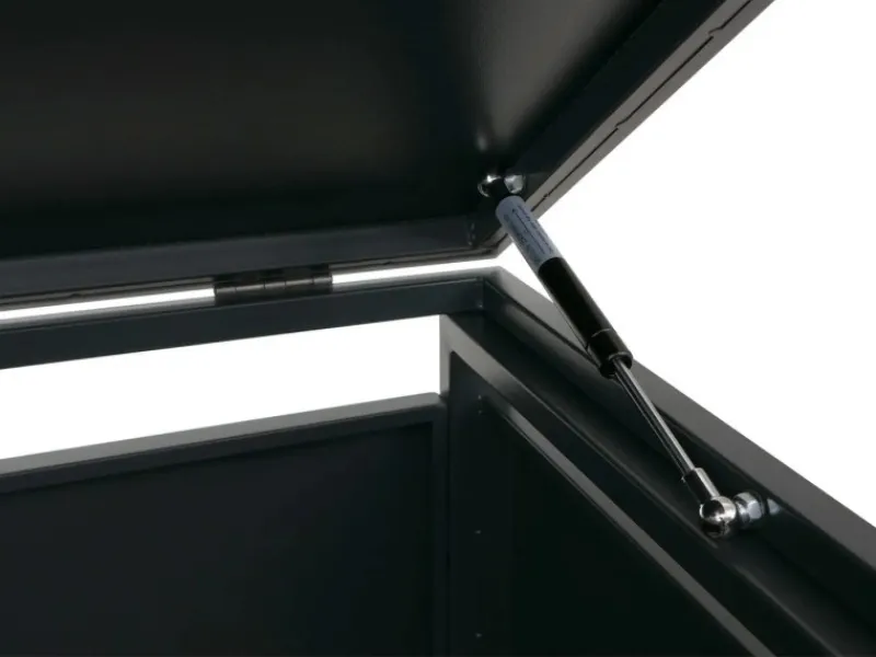 PROREGAL Weitere Ordnungssysteme Für Den Garten|1er-Mülltonnenverkleidung Mit Deckel HxBxT 122x68x84 cm Anthrazit Edelstahl Mülltonne 35kg