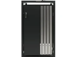 PROREGAL Weitere Ordnungssysteme Für Den Garten|1er-Mülltonnenverkleidung Mit Deckel HxBxT 122x68x84 cm Anthrazit Edelstahl Mülltonne 35kg