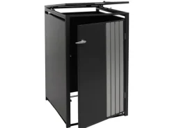 PROREGAL Weitere Ordnungssysteme Für Den Garten|1er-Mülltonnenverkleidung Mit Deckel HxBxT 122x68x84 cm Anthrazit Edelstahl Mülltonne 35kg