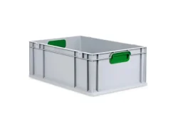 PROREGAL Sportgeräte|Eurobox Nextgen Color HxBxT 22 x 40 x 60 cm 44 Liter Griffe Grün Geschlossen Verstärkter Boden Eurobehälter Transportbox