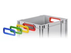 PROREGAL Sportgeräte|Eurobox Nextgen Color HxBxT 22 x 40 x 60 cm 44 Liter Griffe Grün Geschlossen Verstärkter Boden Eurobehälter Transportbox