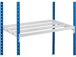 Fachbodenregal Maximus HxBxT 200 x 150 x 60 cm 6 Ebenen Offener Fachboden Fachlast 110 kg Lichtblau-Lichtgrau*PROREGAL Sale