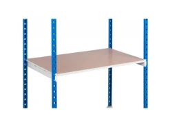 PROREGAL Sportgeräte|Fachbodenregal Maximus Pro HxBxT 220 x 100 x 80 cm 3 Ebenen Spanplatten-Fachboden Fachlast 286 kg Lichtblau-Lichtgrau