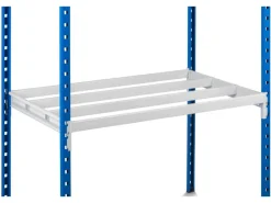 Fachbodenregal Maximus Pro HxBxT200 x 150 x 40 cm 4 Ebenen Offener Fachboden Fachlast 236 kg Lichtblau-Lichtgrau*PROREGAL Discount