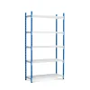 Fachbodenregal Maximus Pro HxBxT 260 x 100 x 60 cm 5 Ebenen Offener Fachboden Fachlast 286 kg Lichtblau-Lichtgrau*PROREGAL Outlet
