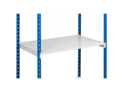 Fachbodenregal Maximus Pro HxBxT 240 x 100 x 60 cm 5 Ebenen Metallplatten-Fachboden Fachlast 286 kg Lichtblau-Lichtgrau*PROREGAL Sale