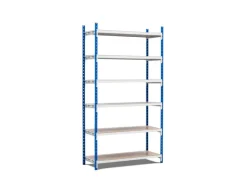 Fachbodenregal Maximus Pro HxBxT 300 x 150 x 80 cm 7 Ebenen Spanplatten-Fachboden Fachlast 236 kg Lichtblau-Lichtgrau*PROREGAL Sale