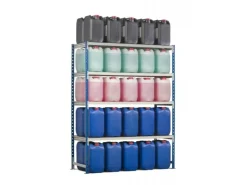 PROREGAL Sportgeräte|Fachbodenregal Maximus HxBxT 220 x 100 x 40 cm 4 Ebenen Spanplatten-Fachboden Fachlast 136 kg Lichtblau-Lichtgrau