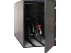 Fahrradgarage 2er 160x113x209cm Abschließbar Metall Anthrazit*PROREGAL Hot