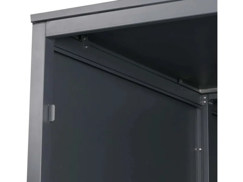 Fahrradgarage 2er 160x113x209cm Abschließbar Metall Anthrazit*PROREGAL Hot