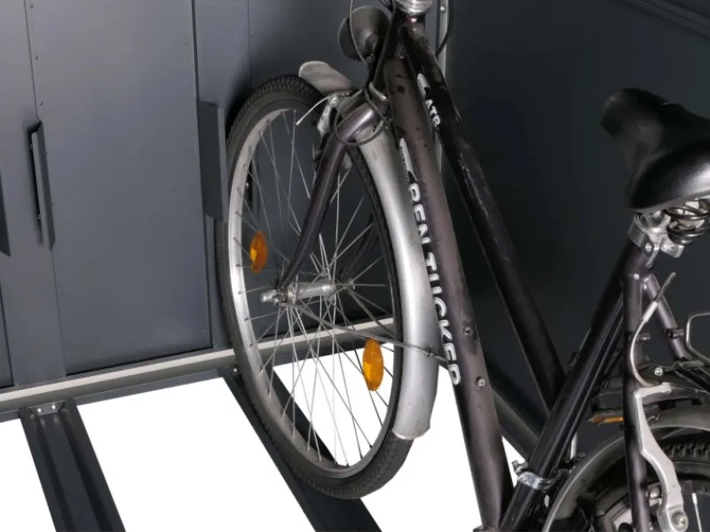 Fahrradgarage 2er 160x113x209cm Abschließbar Metall Anthrazit*PROREGAL Hot