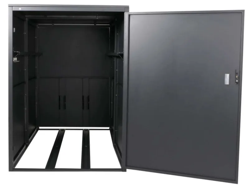Fahrradgarage 2er 160x113x209cm Abschließbar Metall Anthrazit*PROREGAL Hot