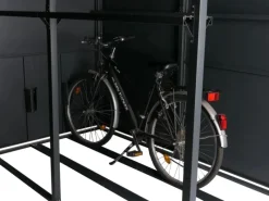 PROREGAL Fahrradboxen|Fahrradgarage 4er 160x222x208cm Abschließbar Metall Anthrazit