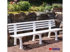 Gartenbank Antigua 4 Sitzer HxBxT 74 x 200 x 54 cm Witterungskunststoff & UV Beständiger Kunststoff Parkbank Sitzbank*PROREGAL Clearance