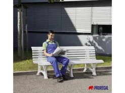 Gartenbank Jamaika 3 Sitzer HxBxT 80 x 150 x 64cm Witterungskunststoff & UV Beständiger Kunststoff Parkbank Sitzbank*PROREGAL Hot