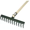 PROREGAL Gartenhandgeräte|Gartenharke R107SK 16 Zinken Holzgriff 1600mm