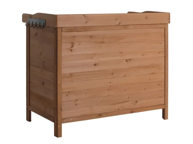 PROREGAL Gartenschränke|Gartenschrank Mit Arbeitsplatte 86x104x52cm Outdoor Tanne Holz Braun