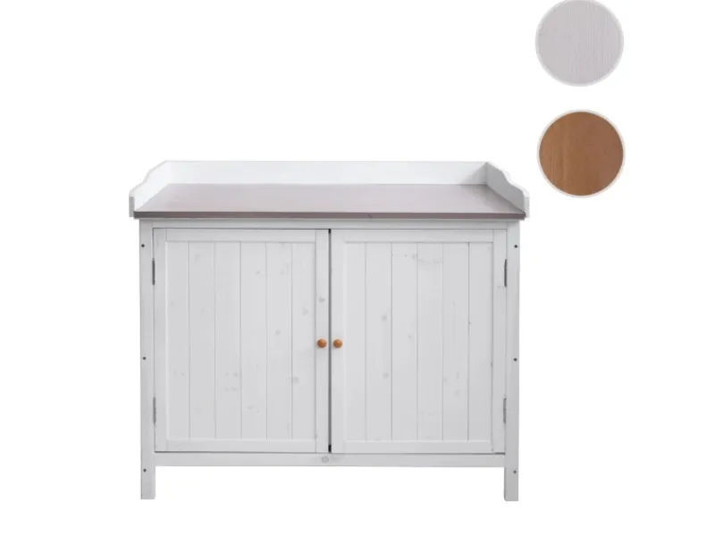 PROREGAL Gartenschränke|Gartenschrank Mit Arbeitsplatte 86x104x52cm Outdoor Tanne Holz Braun