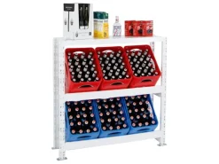 Getränkekistenregal Getränkeregal Tegernsee XL HxBxT 110 x 110 x 30 cm 6 Kästen + Board*PROREGAL Hot