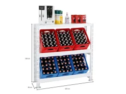 Getränkekistenregal Getränkeregal Tegernsee XL HxBxT 110 x 110 x 30 cm 6 Kästen + Board*PROREGAL Hot