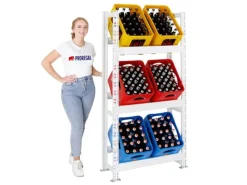 Getränkekistenregal Getränkeregal Tegernsee HxBxT 160 x 80 x 30 cm 6 Kästen*PROREGAL Sale