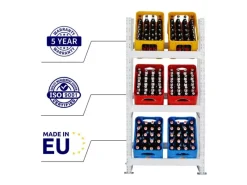 Getränkekistenregal Getränkeregal Tegernsee HxBxT 160 x 80 x 30 cm 6 Kästen*PROREGAL Sale