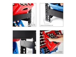 PROREGAL Universalboxen|Getränkekistenregal Getränkeregal Tegernsee XL HxBxT 110 x 110 x 30 cm 6 Kästen + Board