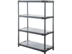 PROREGAL Sportgeräte|Kunststoffregal Grey Bear Low HxBxT 138 x 110 x 46 cm Fachlast 120 kg