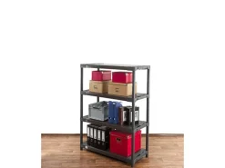 PROREGAL Sportgeräte|Kunststoffregal Grey Bear Low HxBxT 138 x 110 x 46 cm Fachlast 120 kg