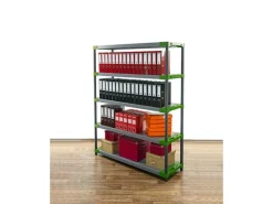 Kunststoffregal Big Grey Bear Tall HxBxT 180 x 130 x 46 cm Fachlast 120 kg Grau/Grün*PROREGAL Clearance