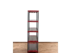 Kunststoffregal Grey Bear Tall HxBxT 180 x 120 x 46 cm Fachlast 120 kg Grau/Rot*PROREGAL Online