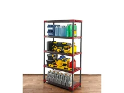 Kunststoffregal Grey Bear Tall HxBxT 180 x 120 x 46 cm Fachlast 120 kg Grau/Rot*PROREGAL Online