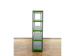 PROREGAL Sportgeräte|Kunststoffregal Grey Bear Tall HxBxT 180 x 150 x 46 cm Fachlast 70 kg Grau/Grün