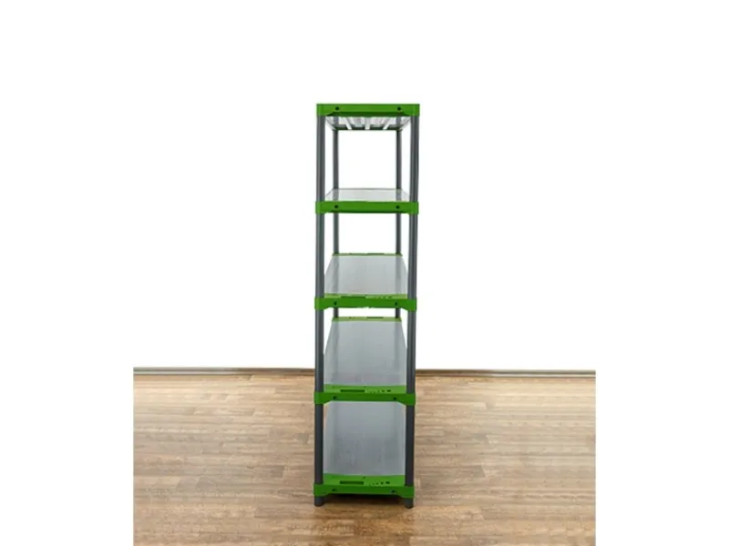 PROREGAL Sportgeräte|Kunststoffregal Grey Bear Tall HxBxT 180 x 150 x 46 cm Fachlast 70 kg Grau/Grün