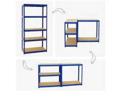 PROREGAL Sportgeräte|Mega Deal 3x Schwerlastregal Slim Elephant S HxBxT 180 x 90 x 45 cm 5 Ebenen Fachlast 350 kg