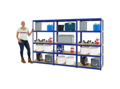 PROREGAL Sportgeräte|Mega Deal 3x Schwerlastregal Slim Elephant S HxBxT 180 x 90 x 45 cm 5 Ebenen Fachlast 350 kg