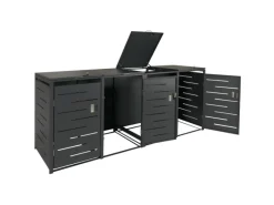 PROREGAL Mülltonnenboxen|Weitere Ordnungssysteme Für Den Garten|Mülltonnenbox 4er 116,5x263x80cm Erweiterbar