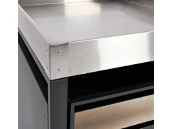 PROREGAL Weitere Ordnungssysteme Für Den Garten|Mülltonnenbox 2er Mit Pflanzkasten 125x132x80cm Anthrazit Gold Erweiterbar