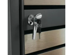 PROREGAL Weitere Ordnungssysteme Für Den Garten|Mülltonnenbox 2er Mit Pflanzkasten 125x132x80cm Anthrazit Gold Erweiterbar