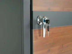 Mülltonnenbox 1er 117x68x80cm Anthrazit Kirsche-Holzoptik*PROREGAL Best