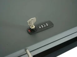 PROREGAL Weitere Ordnungssysteme Für Den Garten|Mülltonnenbox 1er XL 117x72x98cm Anthrazit Kirsche-Holzoptik