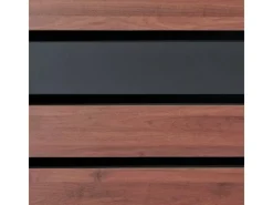 PROREGAL Weitere Ordnungssysteme Für Den Garten|Mülltonnenbox 2er XL 117x142x98cm Metall 59kg Anthrazit Kirsche-Holzoptik Dunkelbraun