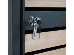 PROREGAL Weitere Ordnungssysteme Für Den Garten|Mülltonnenbox 1er XL 117x73x98cm Metall 36kg Anthrazit Buche-Holzoptik Hellbraun