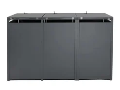 Mülltonnenbox 3er 117x200x80cm Anthrazit Marmor-Optik Dunkel*PROREGAL Online
